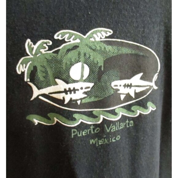 Vintage 1990's Men's Tee Large Puerto Vallarta Mexico Surf Board Graphic T-Shirt - Picture 3 of 4